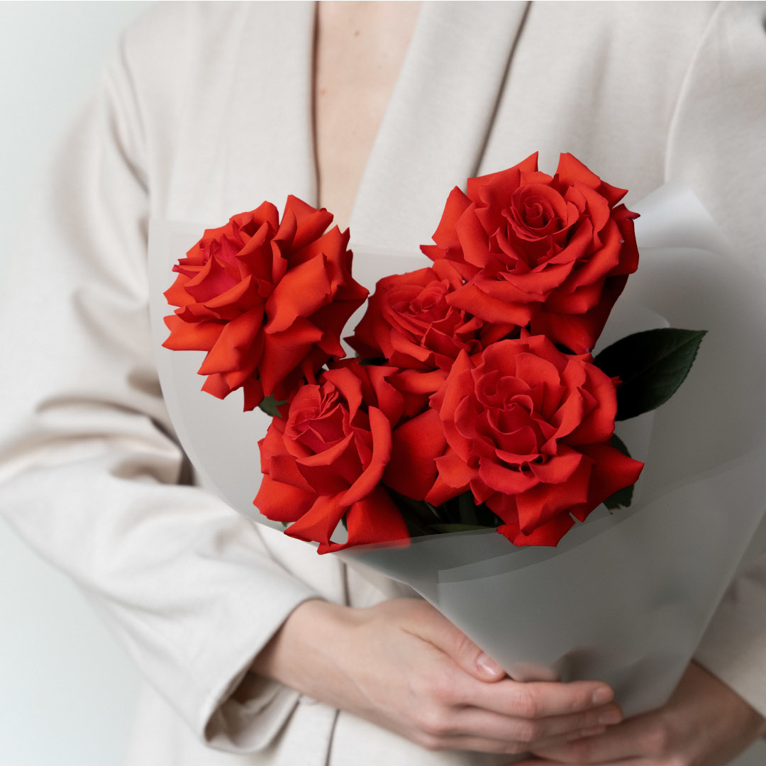 заказать букет Французская роза Нина 5 шт