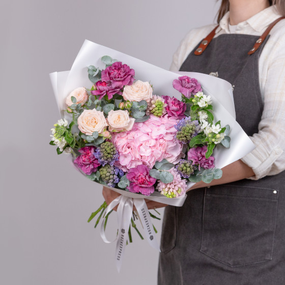 заказать букет Диантусы и гиацинты